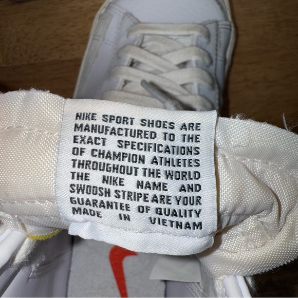 Nike Blazer Mid \'77‎ Shoes Mens Sz 8 (women’s 9.5) White Orange White BQ6806-110 main image 5